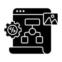 Conceptual solid design icon of hierarchy vector