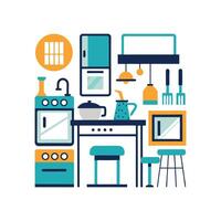 Creative Icons for Stylish Refrigerator Designs vector