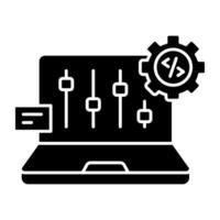 An editable design solid of online equalizer vector