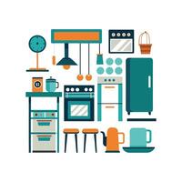 Chic Icons for Creative Refrigerator Designs vector