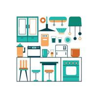 Elegant Icons for Kitchen Refrigerator Elements vector