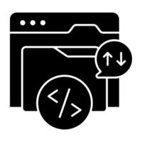 An icon design of coding folder vector