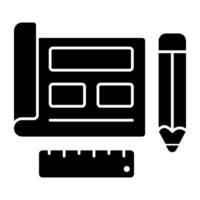 Trendy glyph design icon of page layout vector