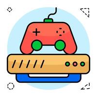 A colored design icon of gamepad vector