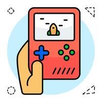 Brick game icons, editable graphics vector