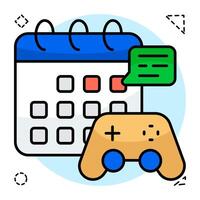 A unique design icon of game schedule vector