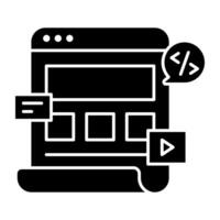Modern glyph design icon of web layout vector