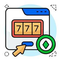 A flat design, icons of jackpot game vector