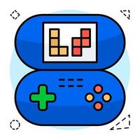 Brick game icons, editable vector