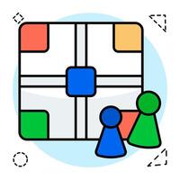 Editable design icon of ludo vector