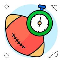 A beautiful design icon of rugby play time vector