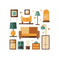 Chic Icons for Trendy Sofa Options vector