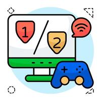 An icons design of game versus vector