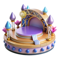 beautiful abstract Circular Concert Stage Platform Isolated for Stage Design png