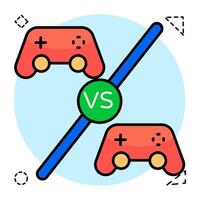 An icon design of game versuses vector