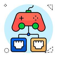 Editable design icon of lan gaming vector