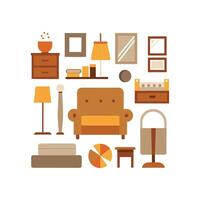 Stylish Icons for Comfortable Sofa Essentials vector