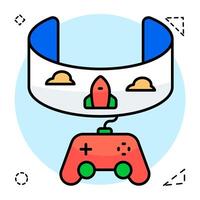 A unique design icon of vr games vector