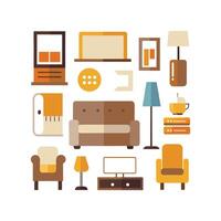 Creative Icons for Comfortable Sofa Designs vector