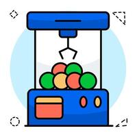 Trendy design icons of claw machine vector