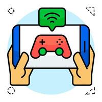A design, icon of play mobile games vector