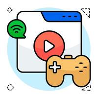 Modern design icon of games website vector