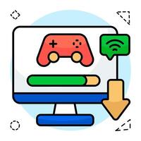 Premium download icon of computer game install vector