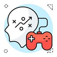 A unique design icon of strategic mind vector