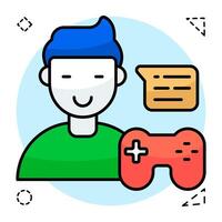 Modern design icon of gamers vector