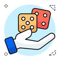 A flat design, of ludo dices vector