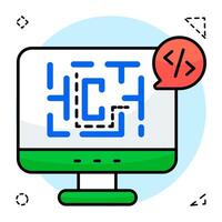 Trendy design icon of labyrinth computer game vector