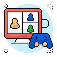 Modern design icons of game players graphics vector