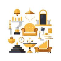 Elegant Icons for Luxury Design Features vector