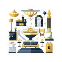 Quality Icons for Luxury Interior Elements vector