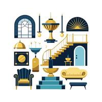Quality Icons for Elegant Luxury Design Features vector