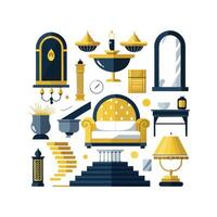 Quality Icons for Luxury Interior Design vector