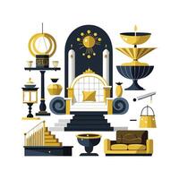 Distinctive Icons for Elegant Interiors vector