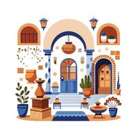 Elegant Icons for Mediterranean Villa Design vector