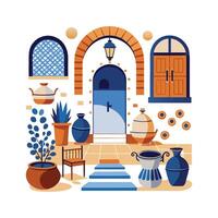 Comprehensive Icons for Mediterranean Interiors vector