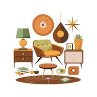 Stylish Icons for MidCentury Modern Design vector