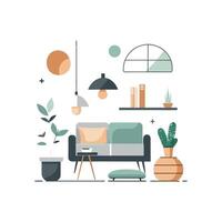 Chic Icons for Minimalist Home Elements vector