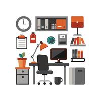 Stylish Icons for Creative Desk Design vector