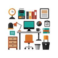 Chic Icons for Elegant Desk Designs vector