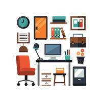 Creative Icons for Functional Desk Items vector