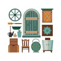 Elegant Icons for Vintage Home Designs vector