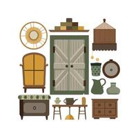 Stylish Icons for Rustic Home Decoration vector