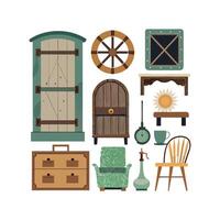 Elegant Icons for Rustic Home Styles vector