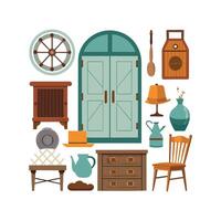 Stylish Icons for Rustic Interiors vector