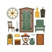 Elegant Icons for Vintage Rustic Decor vector