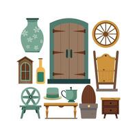 Stylish Icons for Cozy Rustic Home Designs vector